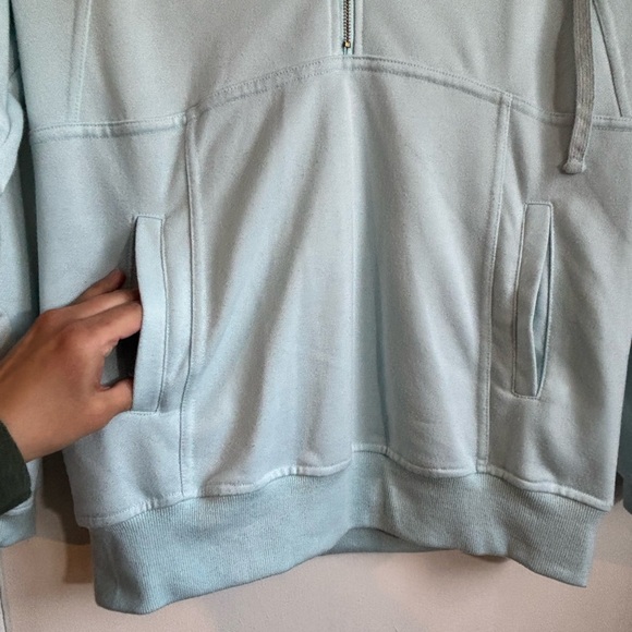Light Blue Quarter-Zip Pullover - Picture 4 of 7
